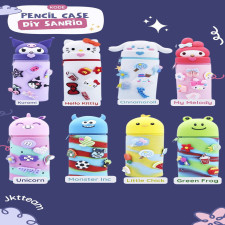 (SIAP KIRIM) PENSIL CASE DIY SANRIO GREEN FROG