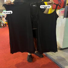 (SIAP KIRIM) BAJU DINAS BLACK LACE Lingerie tali midi size L