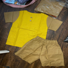 (SIAP KIRIM) setelan anak bahan katun linen 2-4 T