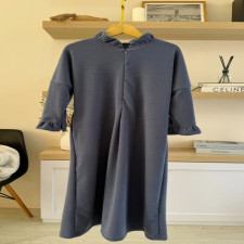 (SIAP KIRIM) ABAYA KNIT ANAK CHARCOAL SIZE M