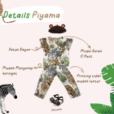 (SIAP KIRIM) PIYAMA UNISEX- SAFARI SIZE XL